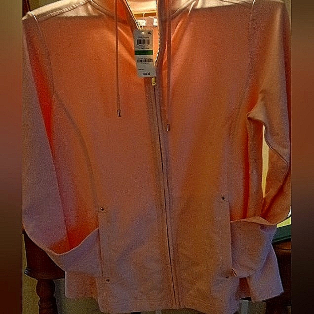 Charter Club zippered soft pink sweatshirt